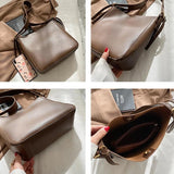 2PCS/Set Women Handbag Shoulder Bags PU Leather Female Woman