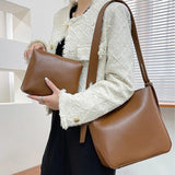 2PCS/Set Women Handbag Shoulder Bags PU Leather Female Woman