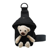Women's Canvas Bear Shoulder Bag Crossbody Purse Phone Bag