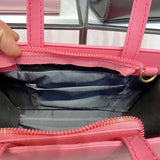 Women's Leather Handbag Set: Shoulder Crossbody Bag, Tote Purse & Hat