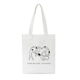 Summer Matisse Cartoon Art Canvas Bag Large Capacity Shoulder Bags
