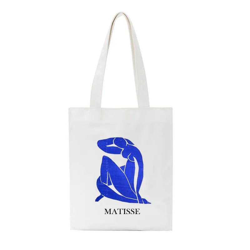 Summer Matisse Cartoon Art Canvas Bag Large Capacity Shoulder Bags
