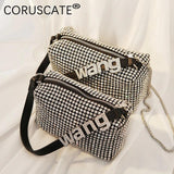 Diamond Crossbody Bag Satchel Handbag for Women