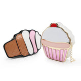 Cartoon Cupcake Mini Bag PU Leather Crossbody Girl Shoulder Messenger