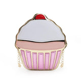 Cartoon Cupcake Mini Bag PU Leather Crossbody Girl Shoulder Messenger