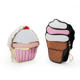 Cartoon Cupcake Mini Bag PU Leather Crossbody Girl Shoulder Messenger