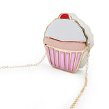 Cartoon Cupcake Mini Bag PU Leather Crossbody Girl Shoulder Messenger