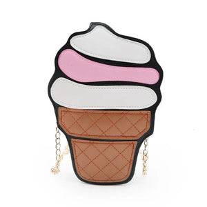 Cartoon Cupcake Mini Bag PU Leather Crossbody Girl Shoulder Messenger