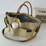 Women's Canvas Shoulder Bag Crossbody Handbag Large Capacity Zipper Casual Tote