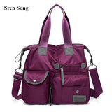 Waterproof Nylon Women Messenger Bag Large Capacity Handbag