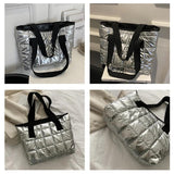 Winter Women Handbags Wrap Cotton Jacket Shoulder Bags Large Capacity Down Bags