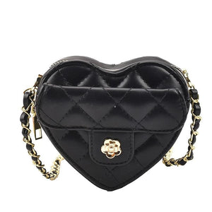 Women Heart-shaped Mini Bag Diamond Embroidery Shoulder Messenger Bag