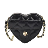 Women Heart-shaped Mini Bag Diamond Embroidery Shoulder Messenger Bag