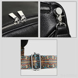 100% Leather Women's Bag Solid Cow Leather Women Shoulder Crossbody Bag