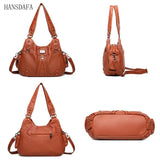 Soft Leather Handbags High Woman Messenger Bag