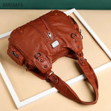 Soft Leather Handbags High Woman Messenger Bag