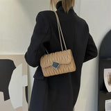 Stylish Chain Single-shoulder Leather Bag Women's Crossbody Small Bag