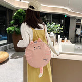 Women Canvas Casual Crossbody Shoulder Bag Large Capacity Soft Cat Handbag