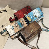Snake Pattern Small Shoulder Bag Evening Clutch Purse