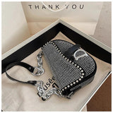 Women's Chain Crossbody Saddle Bag