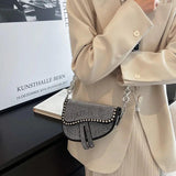 Women's Chain Crossbody Saddle Bag