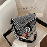 Women's Chain Crossbody Saddle Bag