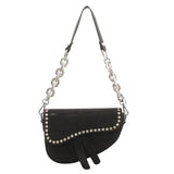Women's Chain Crossbody Saddle Bag