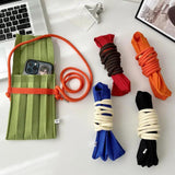 Women's Macaroon Pleated Shoulder Bag Mini Mobile Phone Bag
