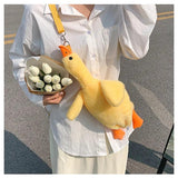Girl Cartoon Plush Duck Doll Shoulder Bag Children Cross-Body Bag