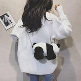 Plush Panda Frog Crossbody Bag Soft Purses Chain Strape Women Shoulder Phone Bag