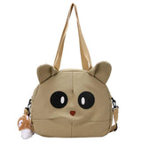 Women's Cartoon Cat Canvas Shoulder Bag