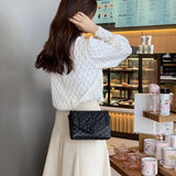 Women Bag Diamond Embroidered Chain Small Square Small Bag Casual Shoulder Messe