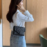 Women Bag Diamond Embroidered Chain Small Square Small Bag Casual Shoulder Messe