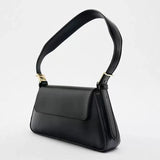 Silver Shoulder Bag Women Adjustable Strap PU Solid Casual Underarm Bag