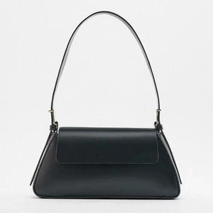 Silver Shoulder Bag Women Adjustable Strap PU Solid Casual Underarm Bag