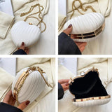 Women's Heart Shoulder Crossbody Bag PU Leather Handbag