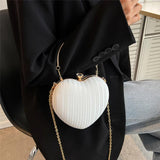 Women's Heart Shoulder Crossbody Bag PU Leather Handbag