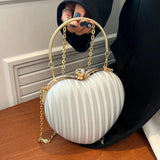 Women's Heart Shoulder Crossbody Bag PU Leather Handbag