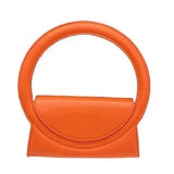 Round Handle Bag Pu Leather Lady Crossbody Shoulder Bag