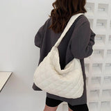 Women Winter Shoulder Bag Large Capacity Quilted Shopper Bag
