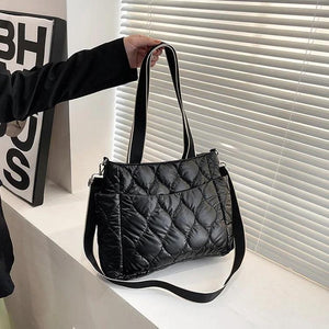 Winter Down Cotton Shoulder Bag Nylon Ladies Handbags Large Crossbody Bags Tote