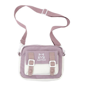 Embroidered Women's Small Phone Bag Japanese College Style Messenger Bag