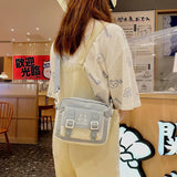 Embroidered Women's Small Phone Bag Japanese College Style Messenger Bag