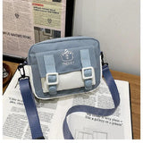 Embroidered Women's Small Phone Bag Japanese College Style Messenger Bag