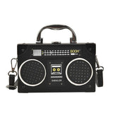 Vintage Radio Box Style Women Crossbody Bag Retro Purses