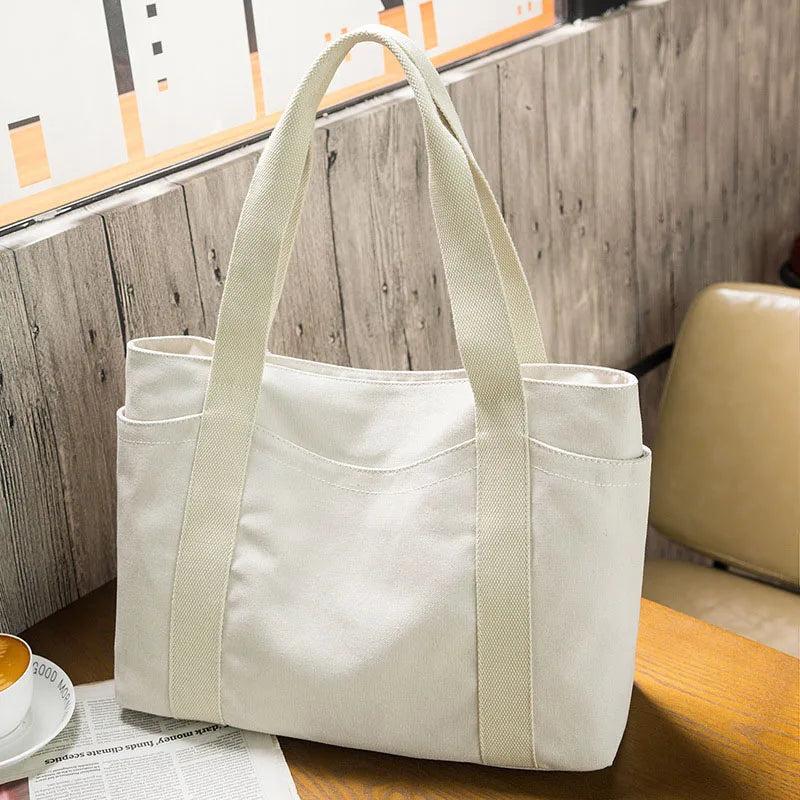 Large Fabric Canvas Tote Shoulder Bag Women's Handbags School Bags