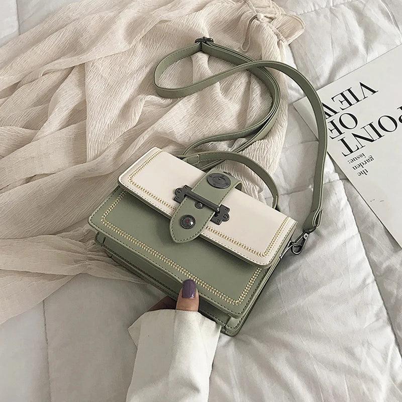 Casual Tote Bag High Pu Leather Women's Handbag Rivet Shoulder Messenger Bags