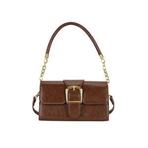 Women's Pu Leather Shoulder Bag Crossbody Metal Decoration