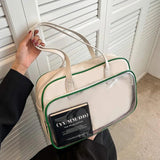 Transparent Leather Travel Bag Large Capacity Waterproof Shoulder Bag