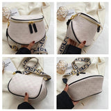 Crossbody Bag Pu Leather Soft Messenger Bags For Ladies Zipper Wide Shoulder